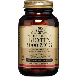 Solgar Biotin 5000 mcg Vegetable Capsules 50 caps