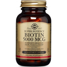   Solgar Biotin 5000 mcg Vegetable Capsules 50 caps