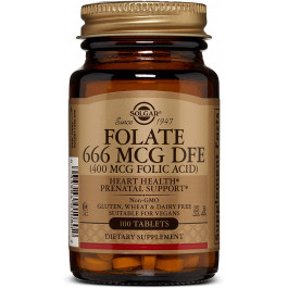   Solgar Folate 666 MCG DFE /400 mcg Folic Acid/ 100 tabs