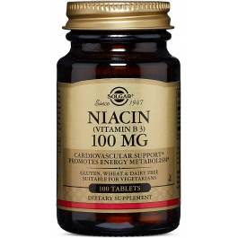   Solgar Niacin /Vitamin B3/ 100 mg Tablets 100 tabs