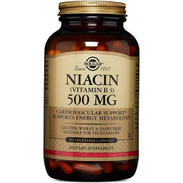   Solgar Niacin /Vitamin B3/ 500 mg Vegetable Capsules 250 tabs