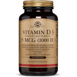 Solgar Vitamin D3 25 mcg /1000 IU/ Softgels 250 caps