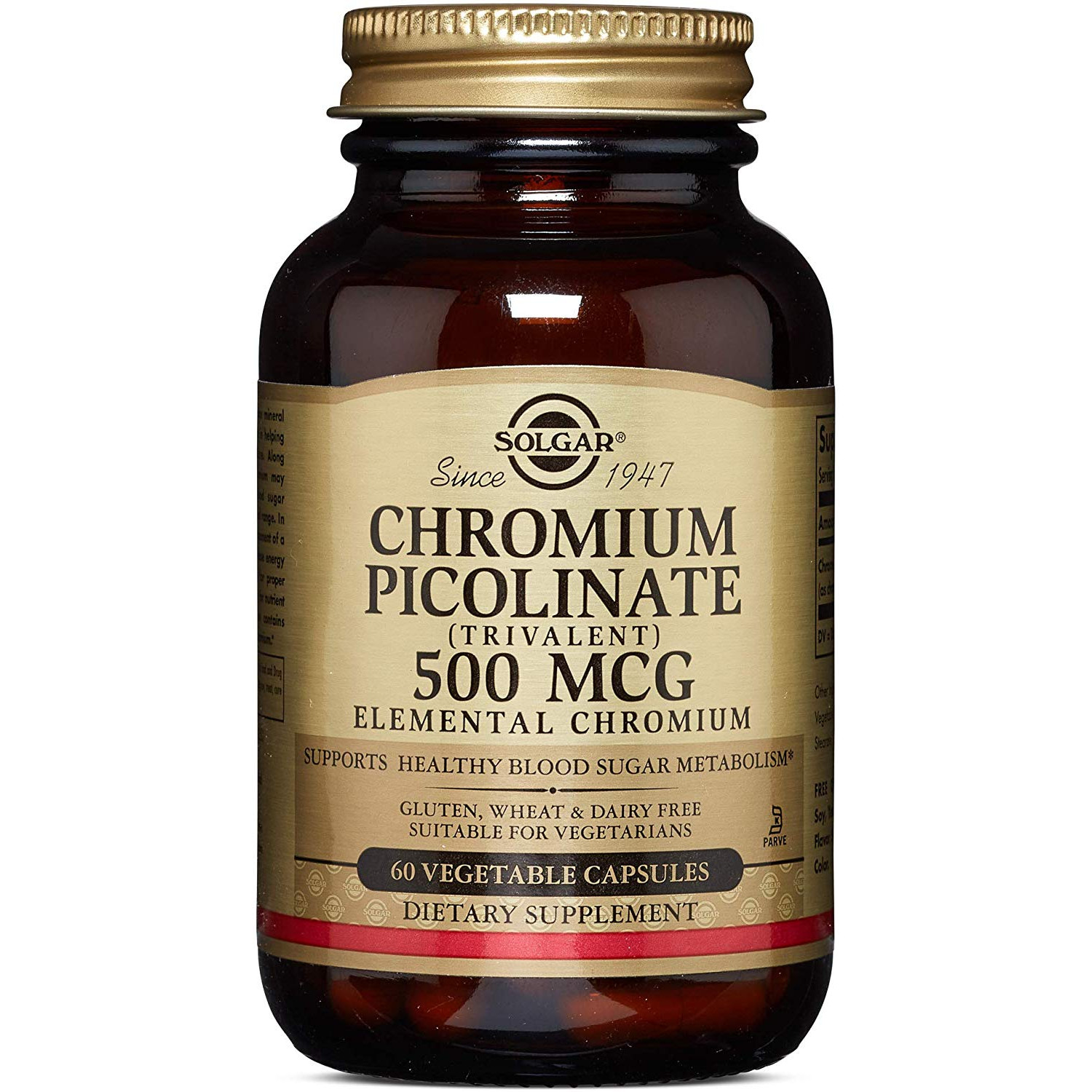 Solgar Chromium Picolinate 500 mcg Vegetable Capsules 60 caps - зображення 1