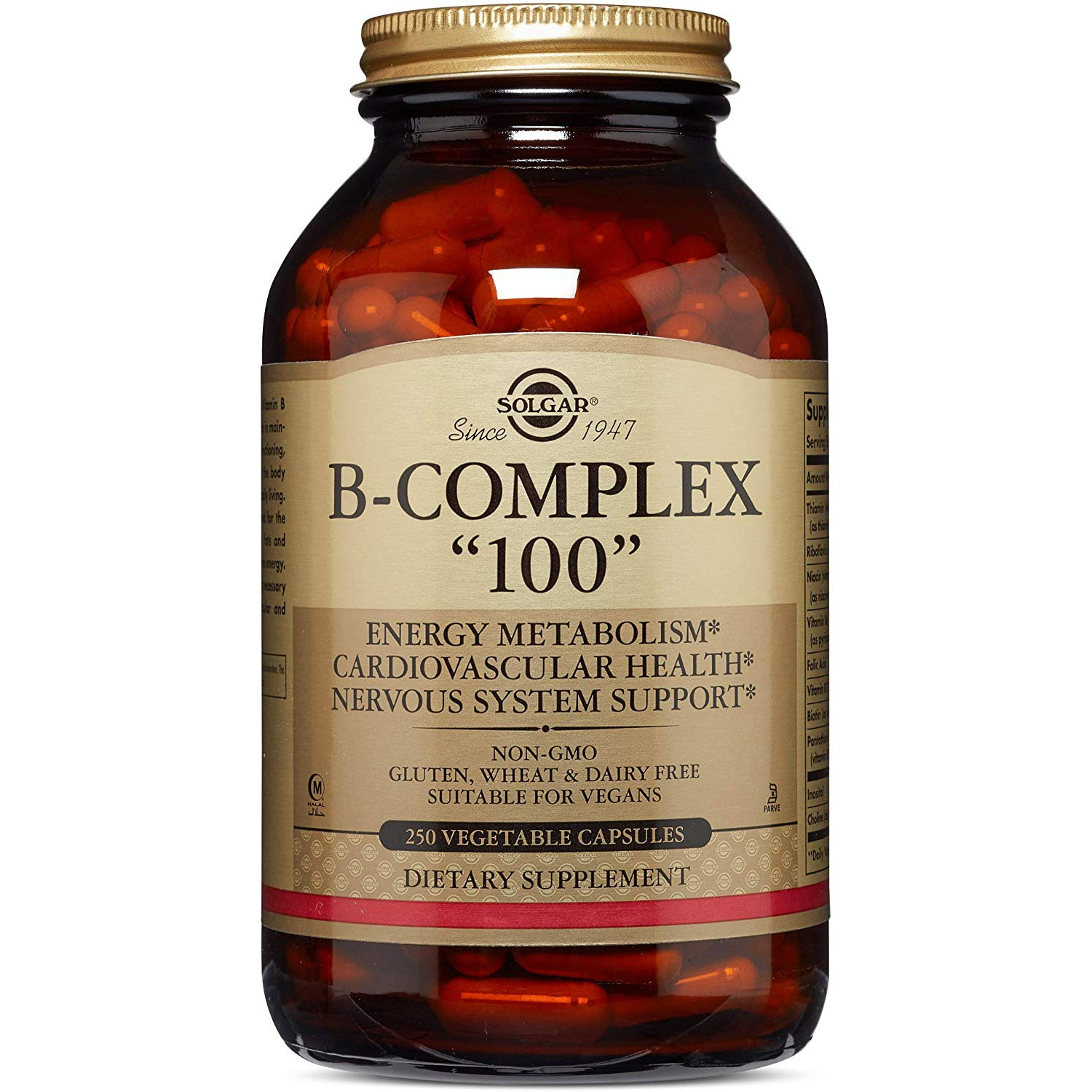 Solgar B-Complex "100" Vegetable Capsules 250 caps - зображення 1