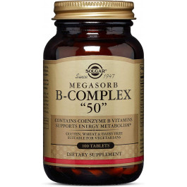   Solgar Megasorb B-Complex "50" Tablets 100 tabs