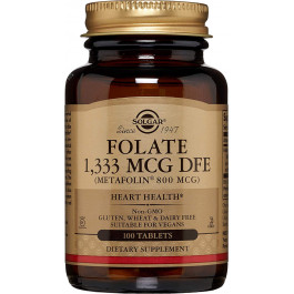   Solgar Folate 1,333 mcg DFE /Metafolin 800 mcg/ Tablets 100 tabs