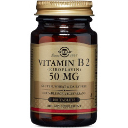   Solgar Vitamin B2 /Riboflavin/ 50 mg Tablets 100 tabs