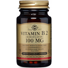   Solgar Vitamin B2 /Riboflavin/ 100 mg Vegetable Capsules 100 caps