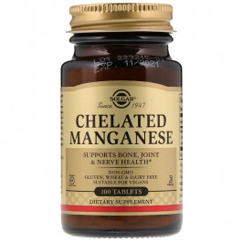 Solgar Chelated Manganese Tablets 100 tabs