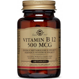   Solgar Vitamin B12 500 mcg Tablets 100 tabs