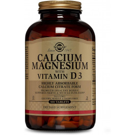 Solgar Calcium Magnesium with Vitamin D3 Tablets 300 tabs