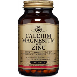 Solgar Calcium Magnesium Plus Zinc Tablets 100 tabs