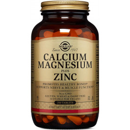 Solgar Calcium Magnesium Plus Zinc Tablets 250 tabs
