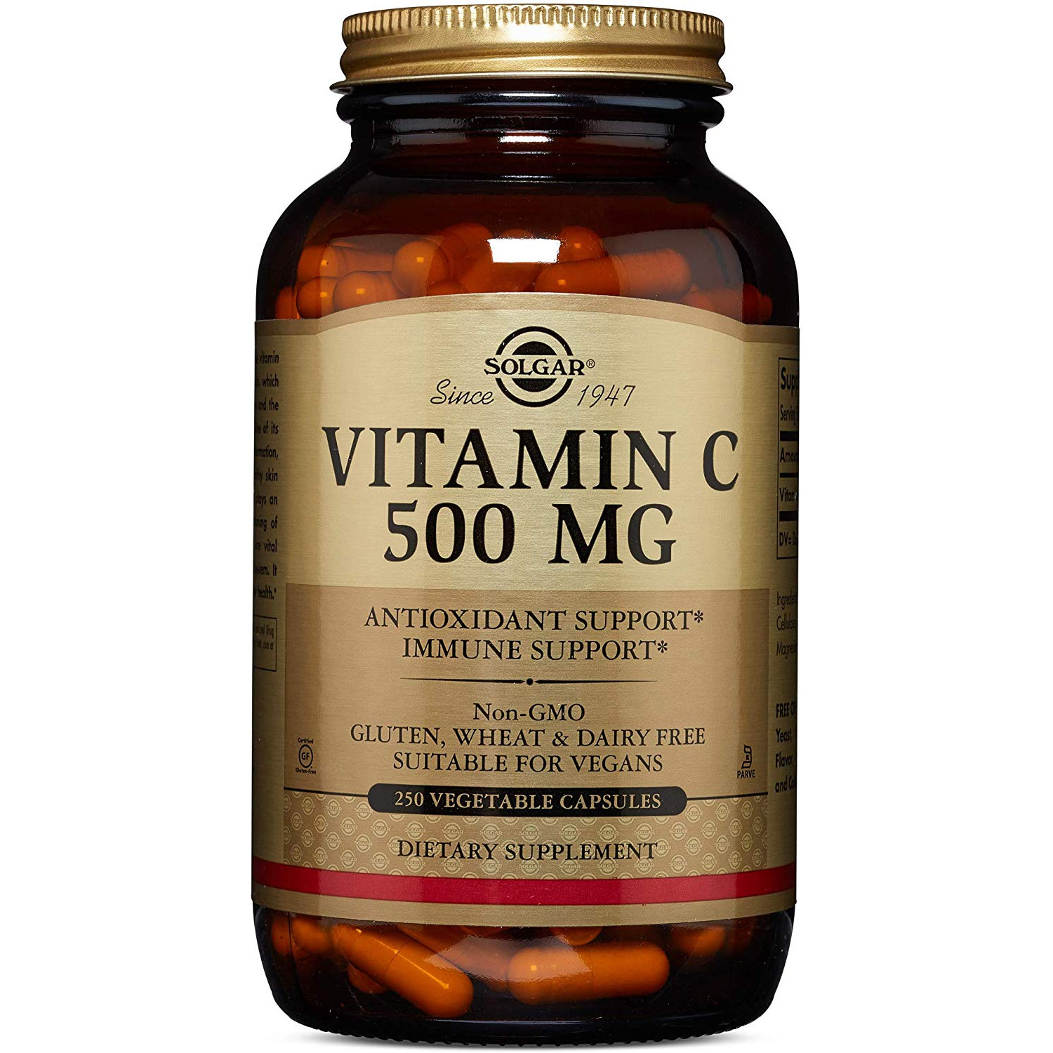 Solgar Vitamin C 500 mg Vegetable Capsules 250 caps - зображення 1