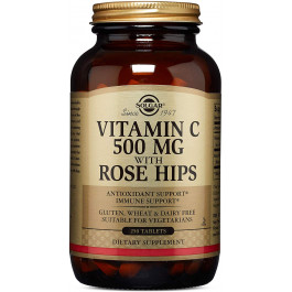 Solgar Vitamin C 500 mg with Rose Hips Tablets 250 tabs