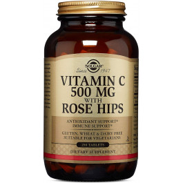   Solgar Vitamin C 500 mg with Rose Hips Tablets 250 tabs