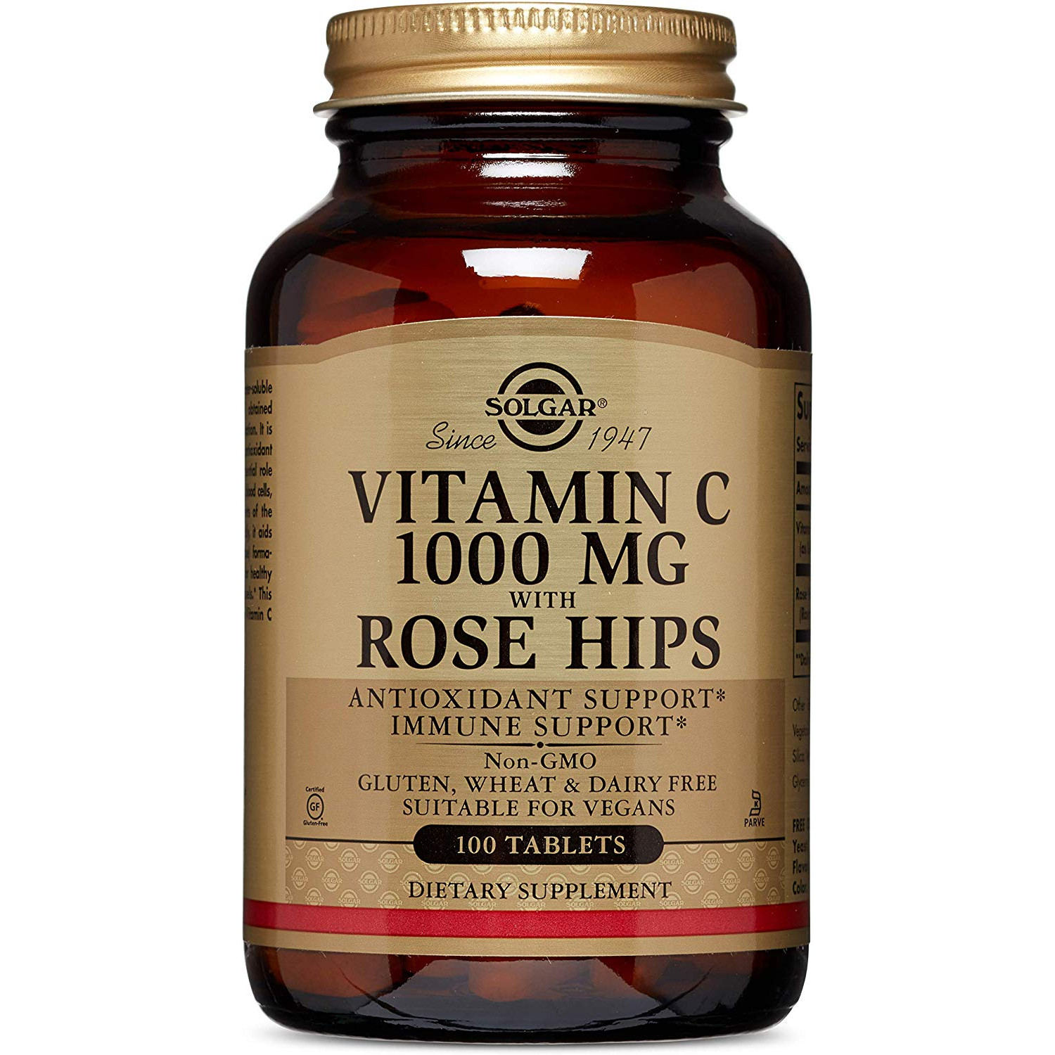Solgar Vitamin C 1000 mg with Rose Hips Tablets 100 tabs - зображення 1