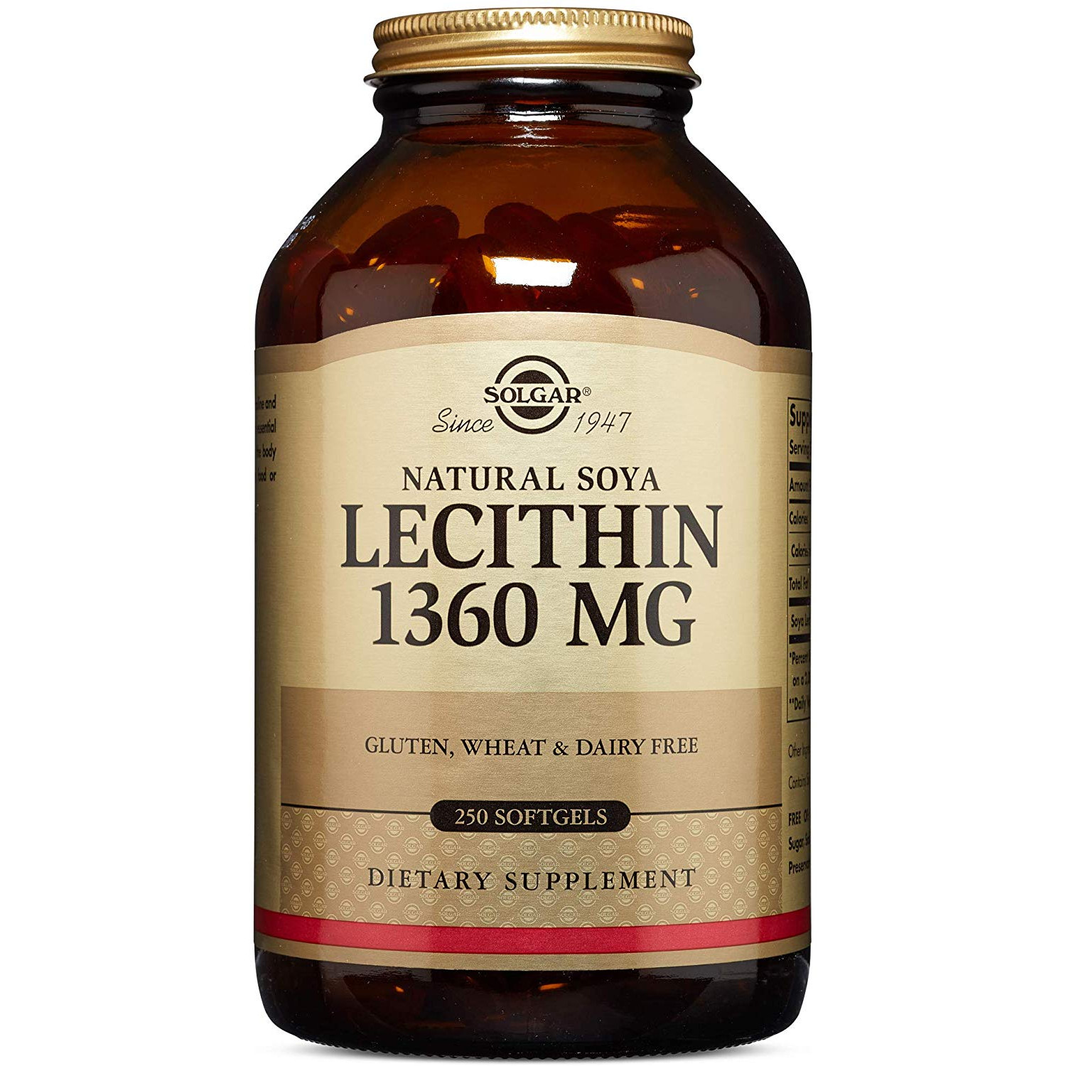 Solgar Lecithin 1360 mg Softgels 250 caps - зображення 1