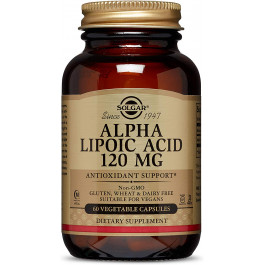 Solgar Alpha Lipoic Acid 120 mg Vegetable Capsules 60 caps