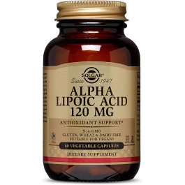   Solgar Alpha Lipoic Acid 120 mg Vegetable Capsules 60 caps