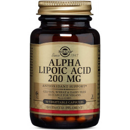   Solgar Alpha Lipoic Acid 200 mg Vegetable Capsules 50 caps