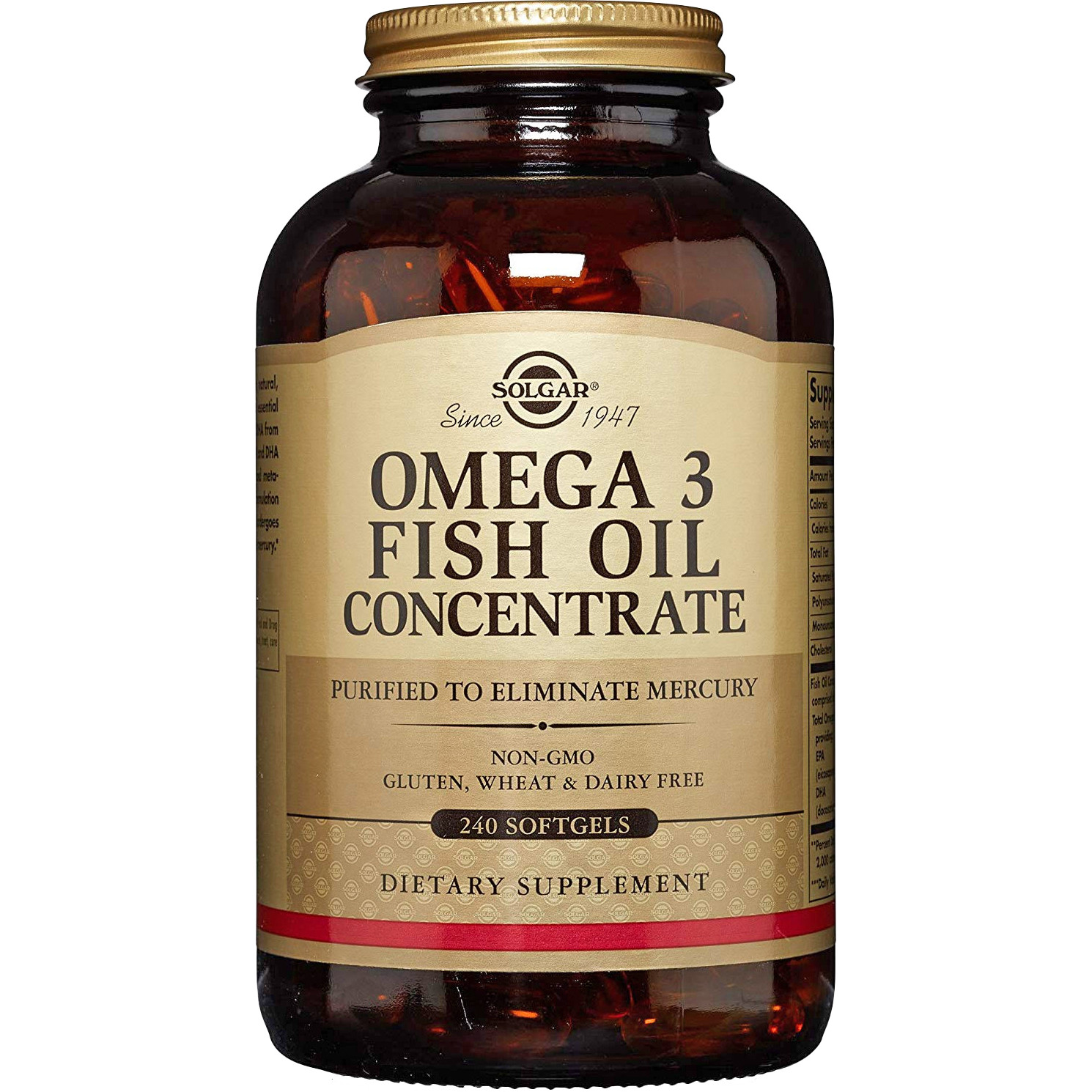 Solgar Omega-3 Fish Oil Concentrate Softgels 240 caps (SOL01699) - зображення 1