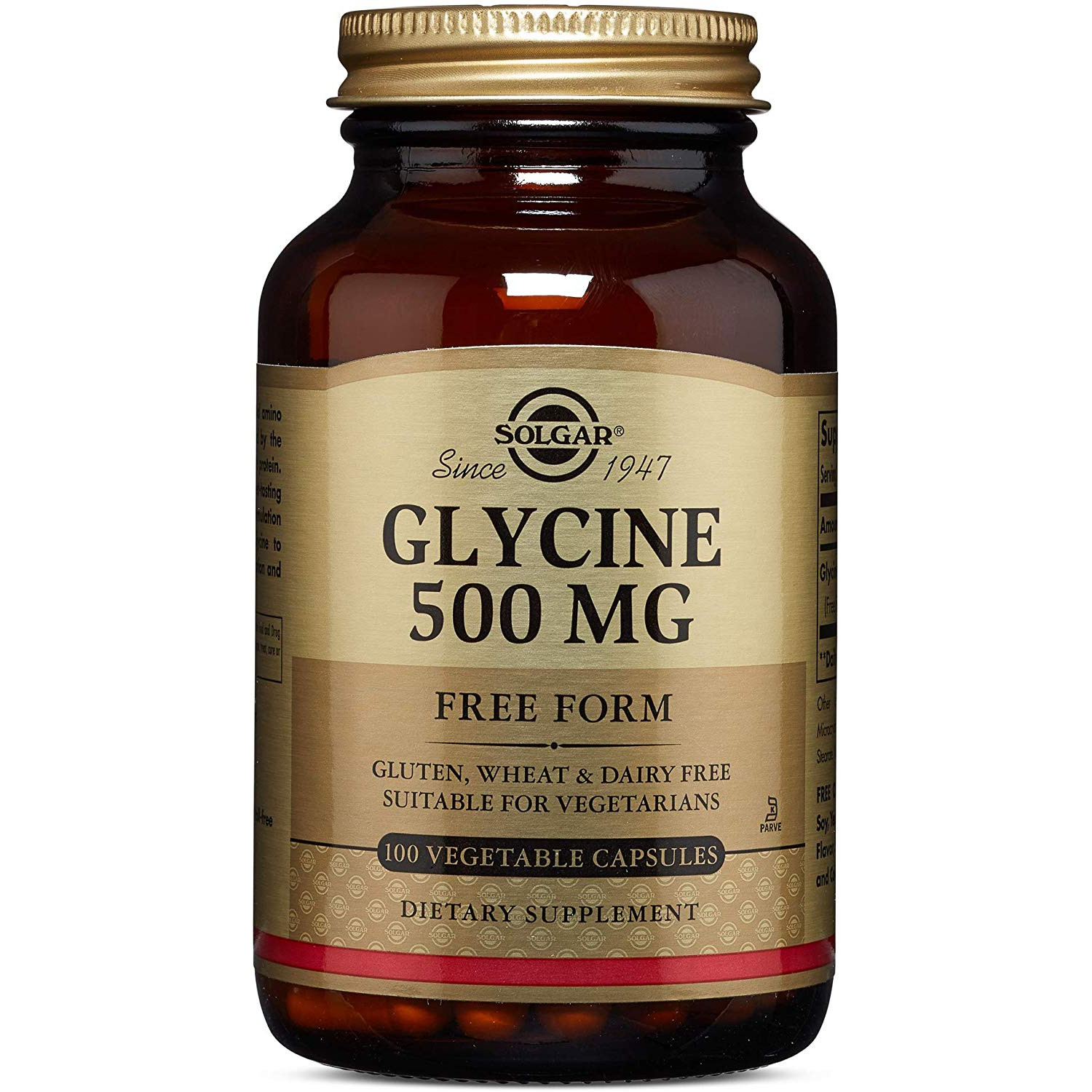 Solgar Glycine 500 mg Vegetable Capsules 100 caps - зображення 1