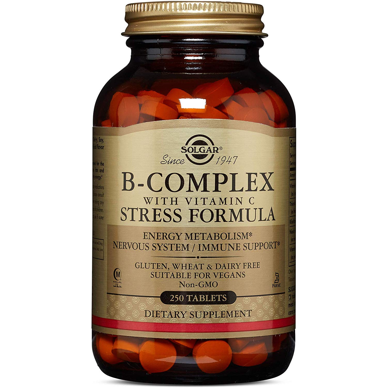 Solgar B-Complex with Vitamin C Stress Formula Tablets 250 tabs - зображення 1