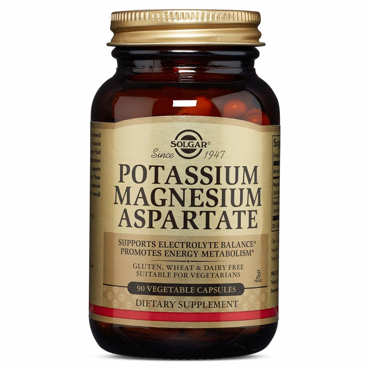 Solgar Potassium Magnesium Aspartate Vegetable Capsules 90 caps - зображення 1