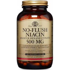 Solgar No-Flush Niacin 500 mg Vegetable Capsules /Vitamin B3/ 250 caps