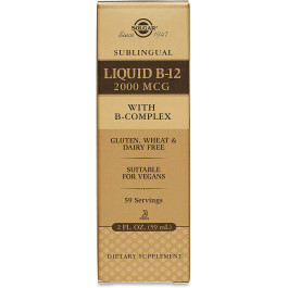 Solgar Liquid B12 2000 mcg with B-Complex 59 ml /59 servings/ Unflavored