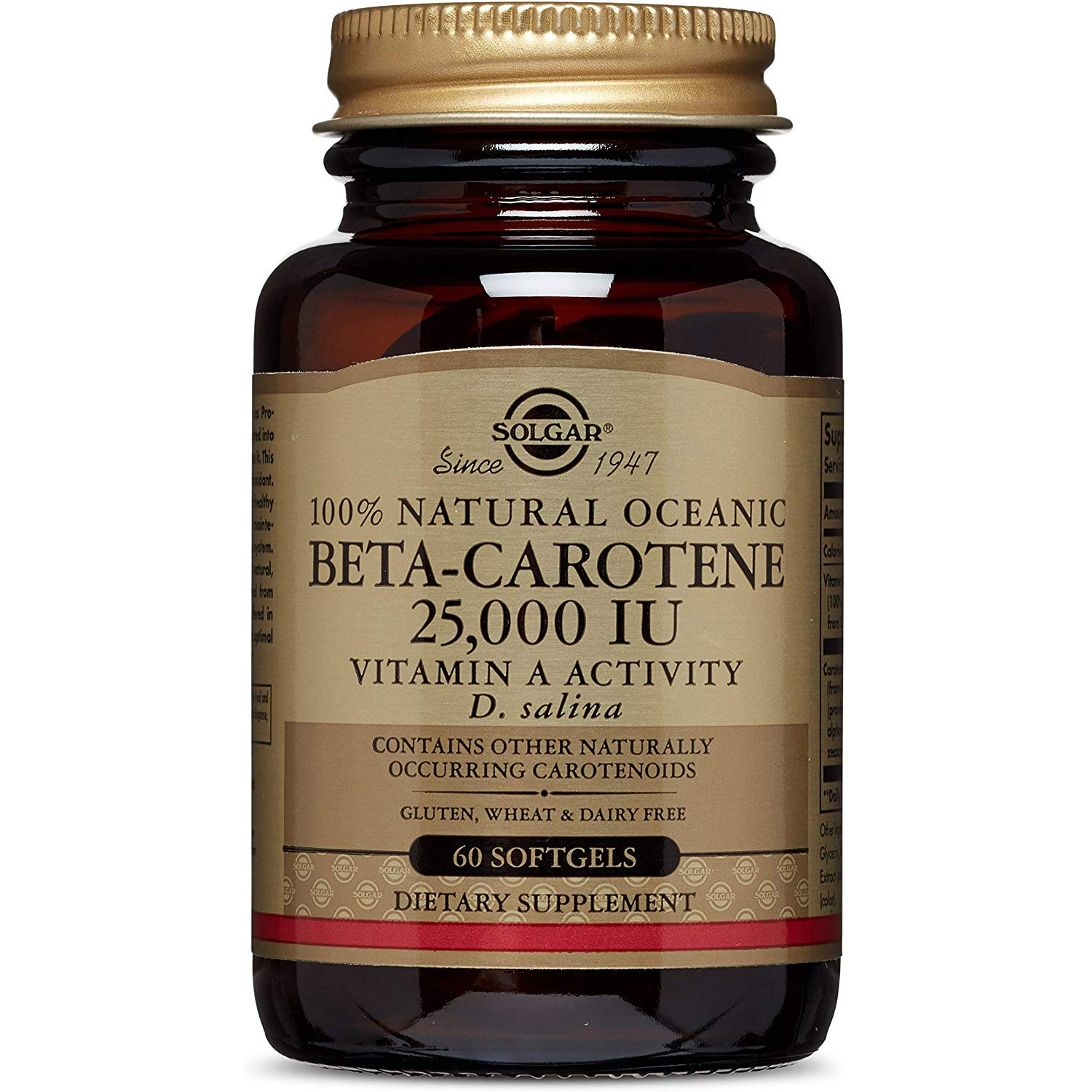 Solgar Oceanic Beta-Carotene 25000 IU Softgels 60 caps - зображення 1