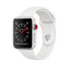 Apple Watch Series 3 GPS + Cellular 38mm Silver Aluminum Case with White Sport Band (MTGG2) - зображення 1