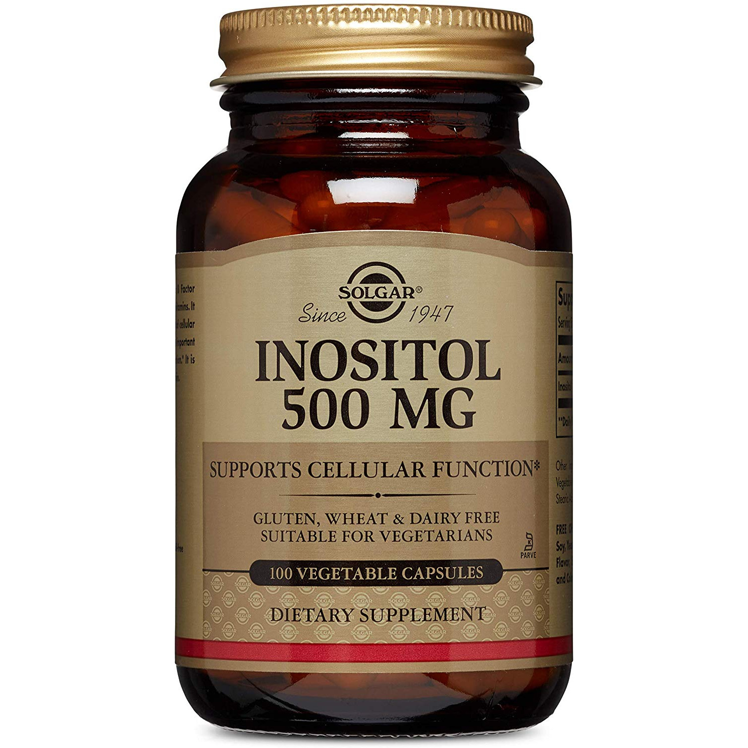 Solgar Inositol 500 mg Vegetable Capsules 100 caps - зображення 1