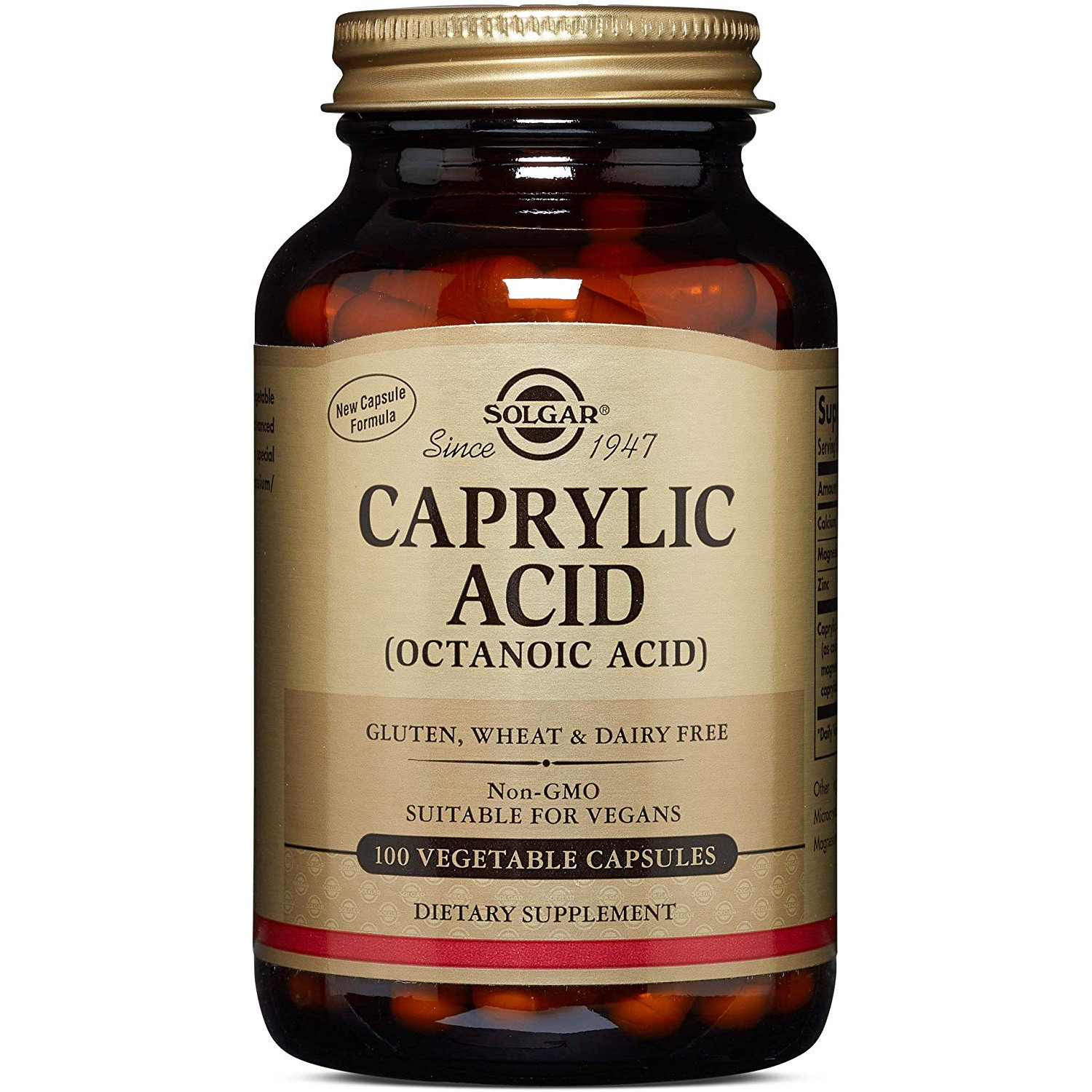 Solgar Caprylic Acid Vegetable Capsules 100 caps - зображення 1