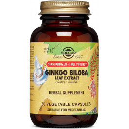 Solgar Ginkgo Biloba Leaf Extract Vegetable Capsules 60 caps