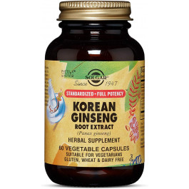 Solgar Korean Ginseng Root Extract Vegetable Capsules 60 caps