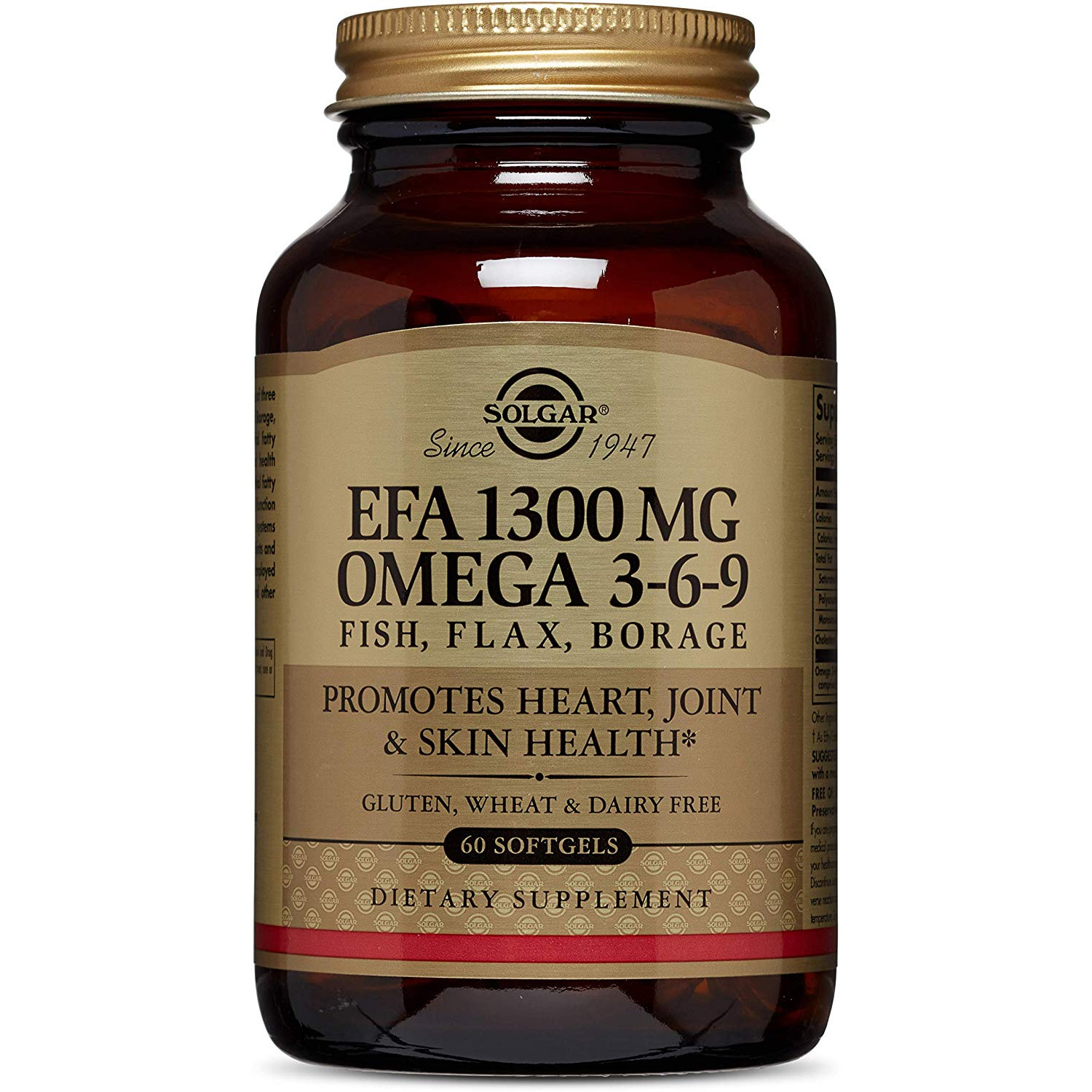 Solgar EFA 1300 mg Omega 3-6-9 Softgels 60 caps - зображення 1