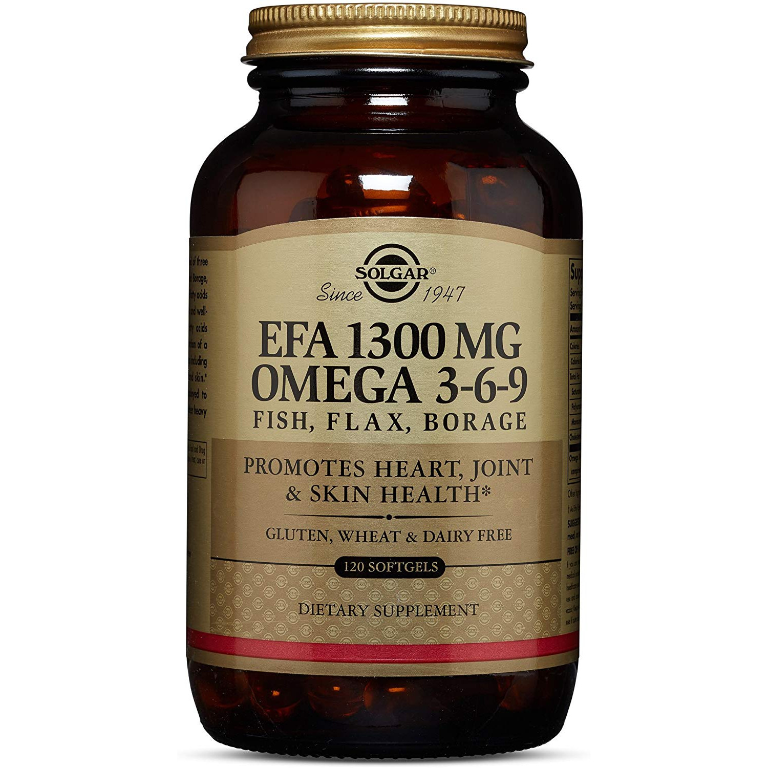 Solgar EFA 1300 mg Omega 3-6-9 Softgels 120 caps - зображення 1