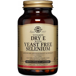 Solgar Dry Vitamin E with Yeast-Free Selenium Vegetable Capsules 100 caps
