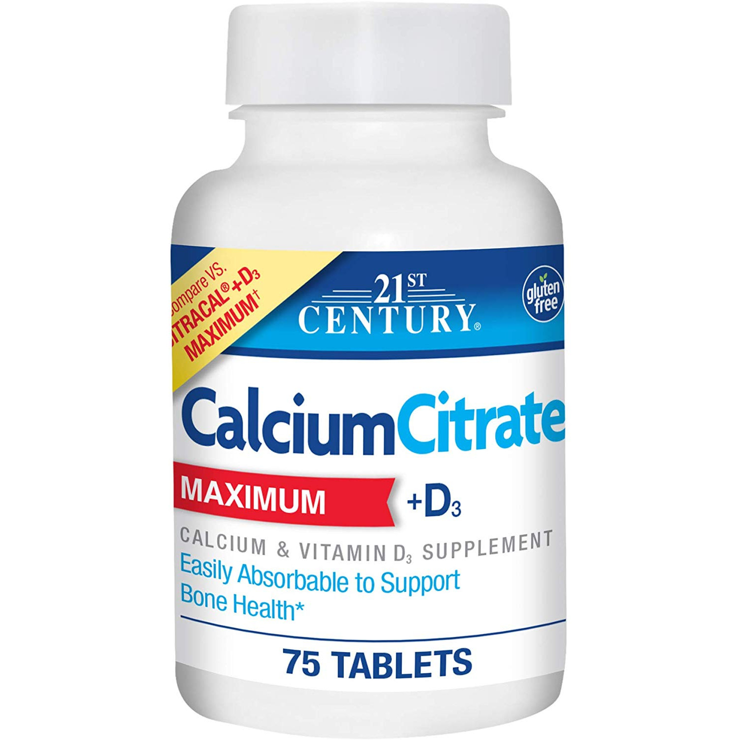 21st Century Calcium Citrate + D3 Maximum 75 tabs - зображення 1