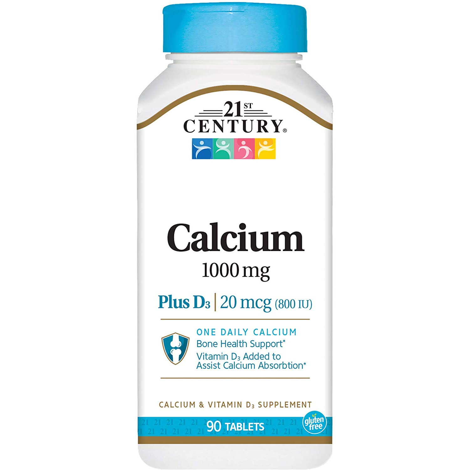 21st Century Calcium 1000 + D3 90 tabs - зображення 1