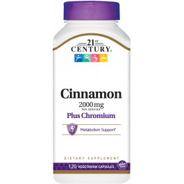 21st Century Cinnamon 2000 mg Plus Chromium 120 caps /30 servings/