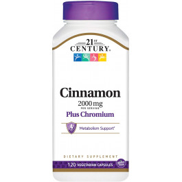   21st Century Cinnamon 2000 mg Plus Chromium 120 caps /30 servings/