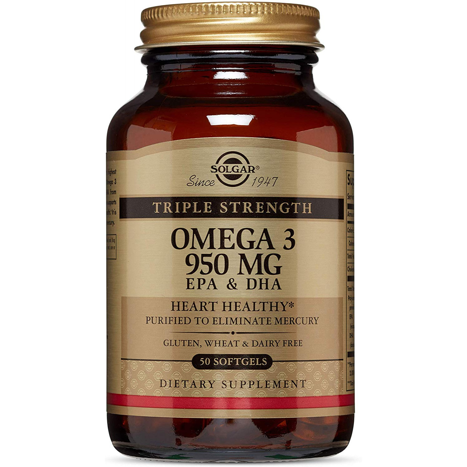 Solgar Triple Strength Omega-3 950 mg Softgels 50 caps - зображення 1