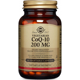 Solgar Vegetarian CoQ-10 200 mg Vegetable Capsules 60 caps