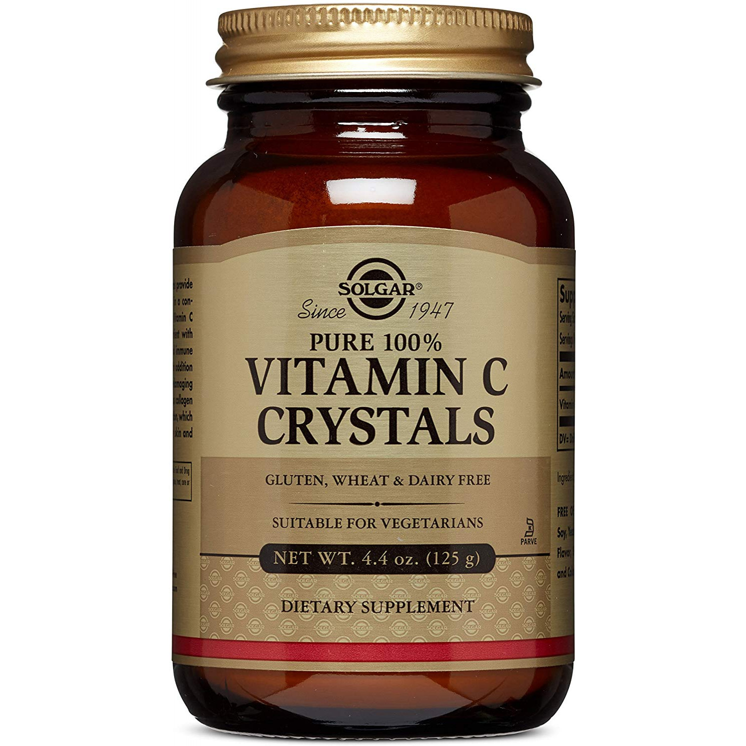 Solgar Vitamin C Crystals 125 g /100 servings/ Pure - зображення 1