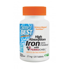 Doctor's Best High Absorption Iron 27 mg 120 tabs