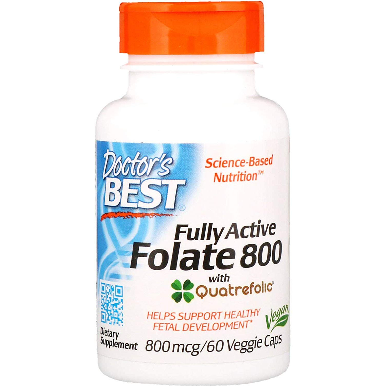 Doctor's Best Fully Active Folate 800 mcg 60 caps - зображення 1