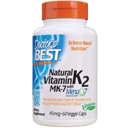 Doctor's Best Natural Vitamin K2 MK7 with MenaQ7 45 mcg 60 caps